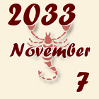 Skorpió, 2033. November 7