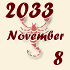 Skorpió, 2033. November 8