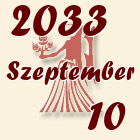 Szűz, 2033. Szeptember 10