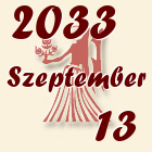 Szűz, 2033. Szeptember 13