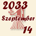 Szűz, 2033. Szeptember 14