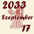 Szűz, 2033. Szeptember 17