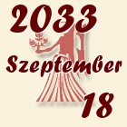 Szűz, 2033. Szeptember 18