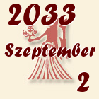 Szűz, 2033. Szeptember 2