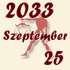 Mérleg, 2033. Szeptember 25