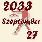 Mérleg, 2033. Szeptember 27