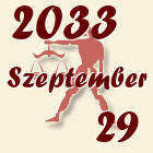 Mérleg, 2033. Szeptember 29