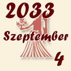 Szűz, 2033. Szeptember 4