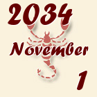 Skorpió, 2034. November 1