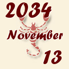 Skorpió, 2034. November 13