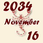 Skorpió, 2034. November 16