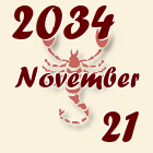 Skorpió, 2034. November 21