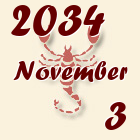 Skorpió, 2034. November 3