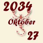 Skorpió, 2034. Október 27