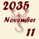 Skorpió, 2035. November 11
