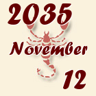 Skorpió, 2035. November 12