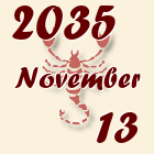 Skorpió, 2035. November 13