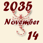 Skorpió, 2035. November 14