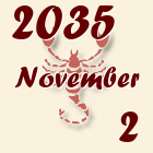 Skorpió, 2035. November 2