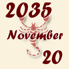 Skorpió, 2035. November 20