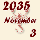 Skorpió, 2035. November 3