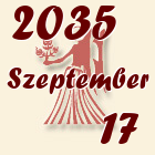 Szűz, 2035. Szeptember 17