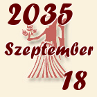 Szűz, 2035. Szeptember 18