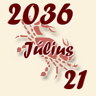 Rák, 2036. Július 21