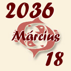Halak, 2036. Március 18