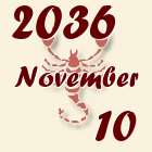 Skorpió, 2036. November 10