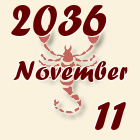 Skorpió, 2036. November 11
