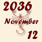 Skorpió, 2036. November 12
