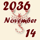 Skorpió, 2036. November 14