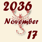 Skorpió, 2036. November 17