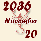 Skorpió, 2036. November 20