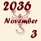 Skorpió, 2036. November 3
