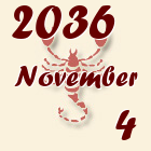 Skorpió, 2036. November 4
