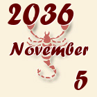Skorpió, 2036. November 5