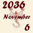 Skorpió, 2036. November 6