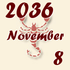 Skorpió, 2036. November 8