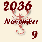 Skorpió, 2036. November 9