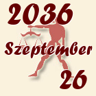 Mérleg, 2036. Szeptember 26