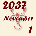 Skorpió, 2037. November 1