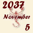 Skorpió, 2037. November 5