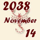 Skorpió, 2038. November 14