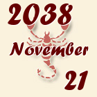 Skorpió, 2038. November 21