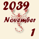 Skorpió, 2039. November 1