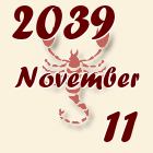 Skorpió, 2039. November 11