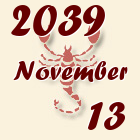 Skorpió, 2039. November 13