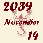 Skorpió, 2039. November 14